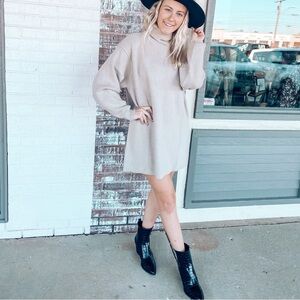 Turtleneck Sweater Dress
